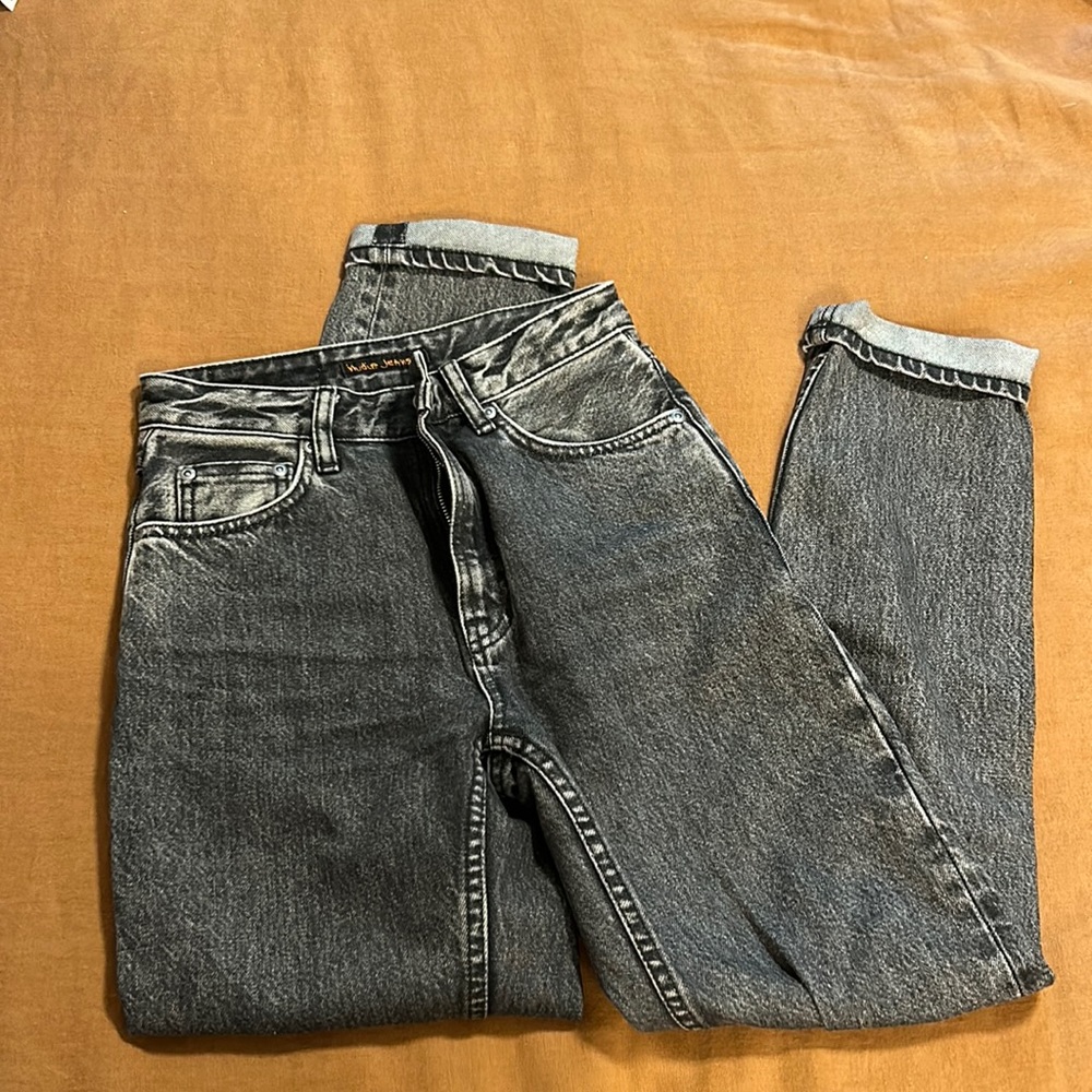 Nudie jeans straight leg black wash